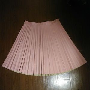 Ashley Nell Tipton Faux Leather Pleated Skirt